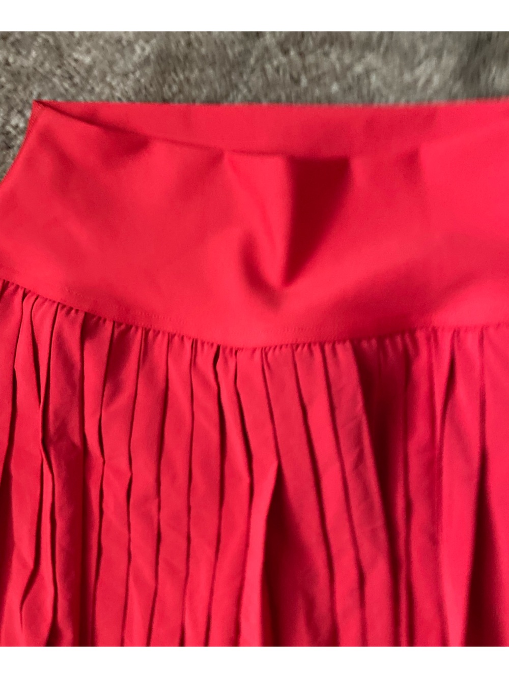 CRZ YOGA Red Pleated Circle Skirt - Picture 4 of 7